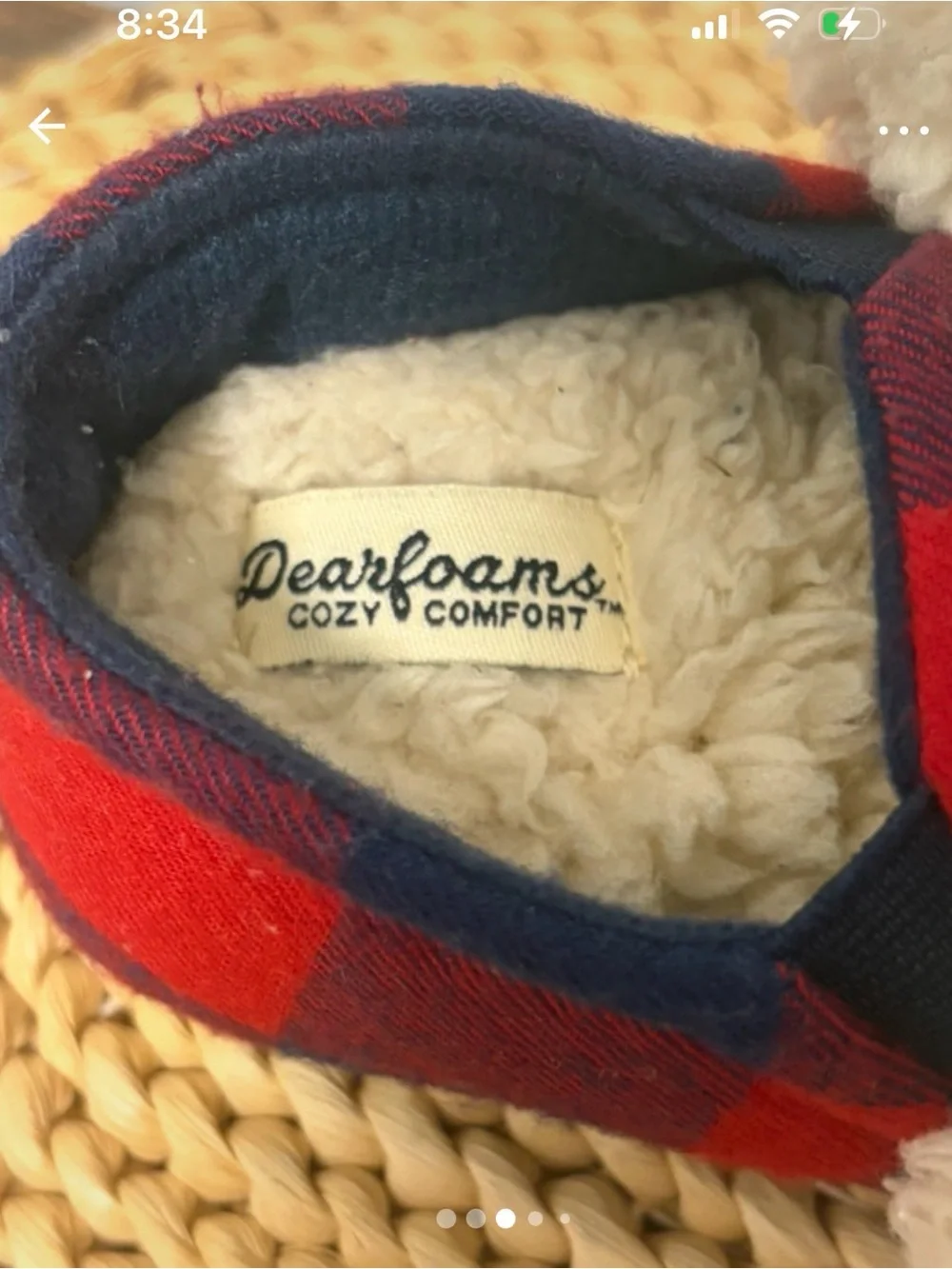 Dearfoams Lil Bear Boys Slippers NWOT Size 7/8